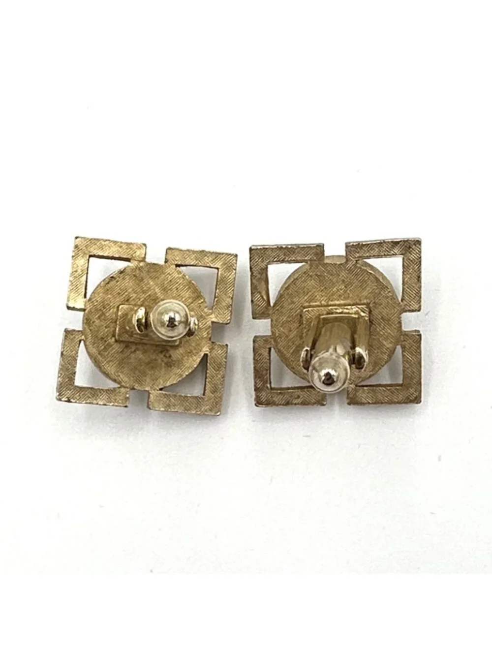 DANTE multicolor rivoli cufflinks - vtg midcentury modern gold-tone cuff links